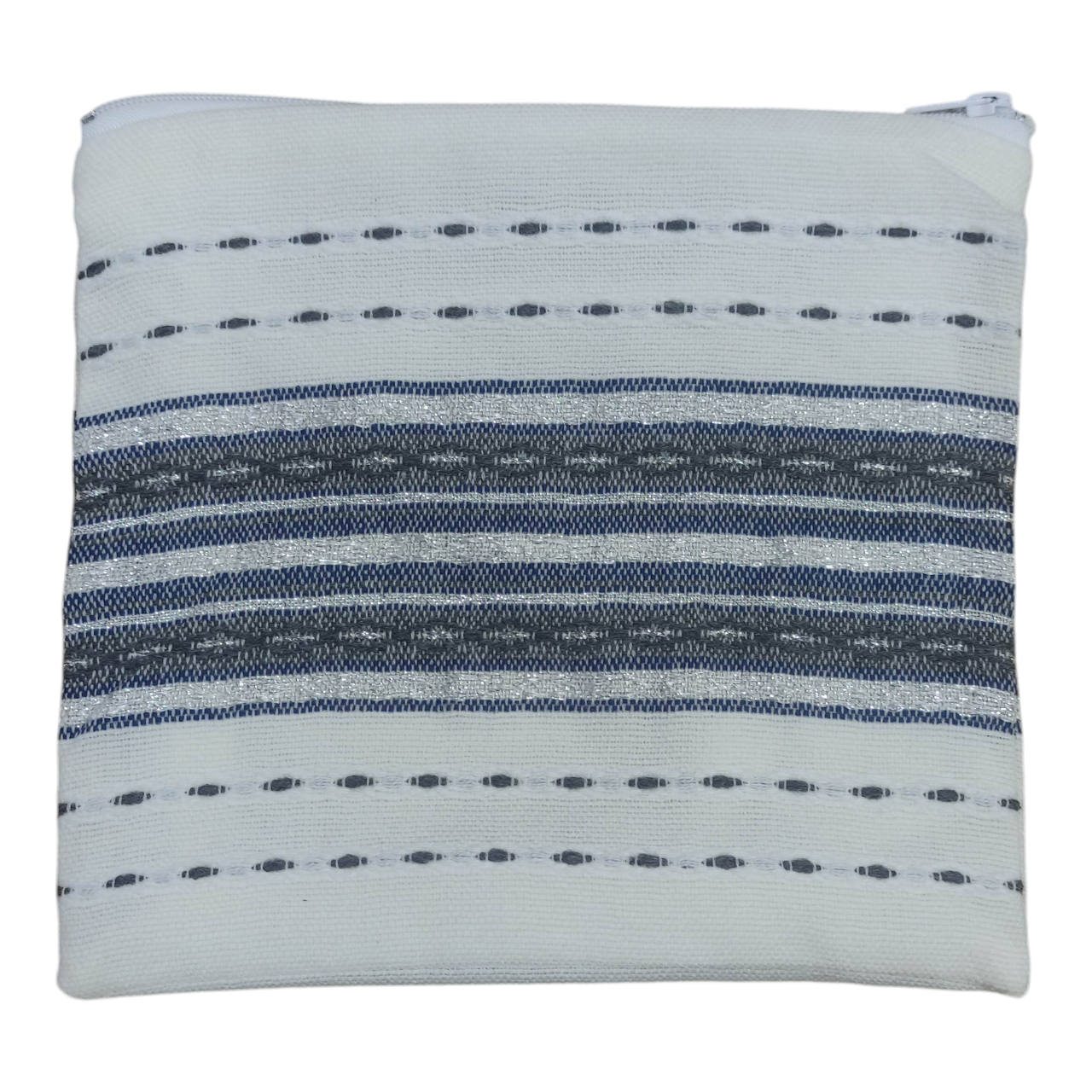 Handwoven Gray-Silver Wool Tefillin Bag