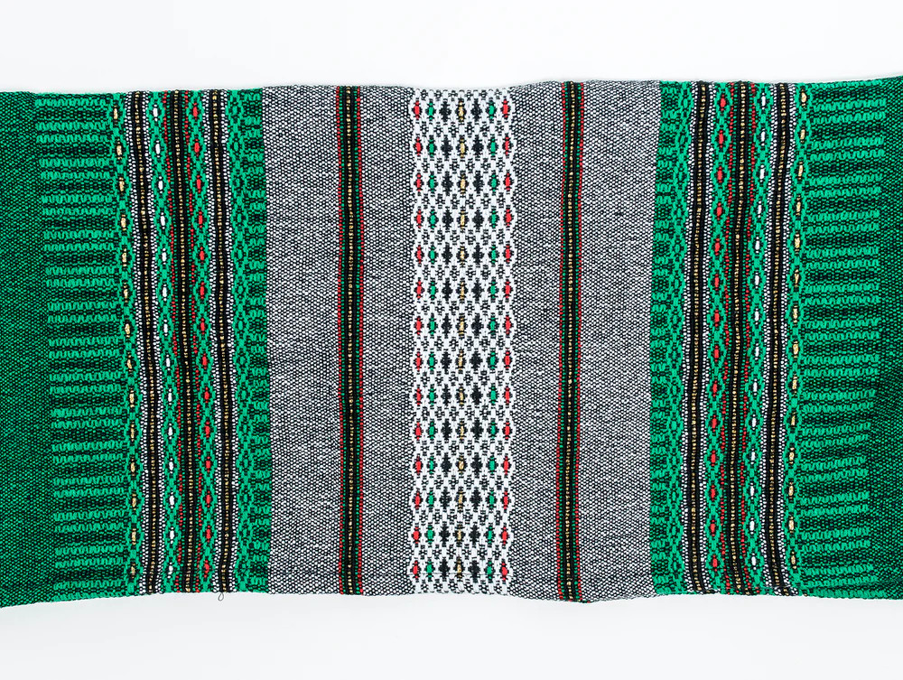 Green Tallit - Handwoven