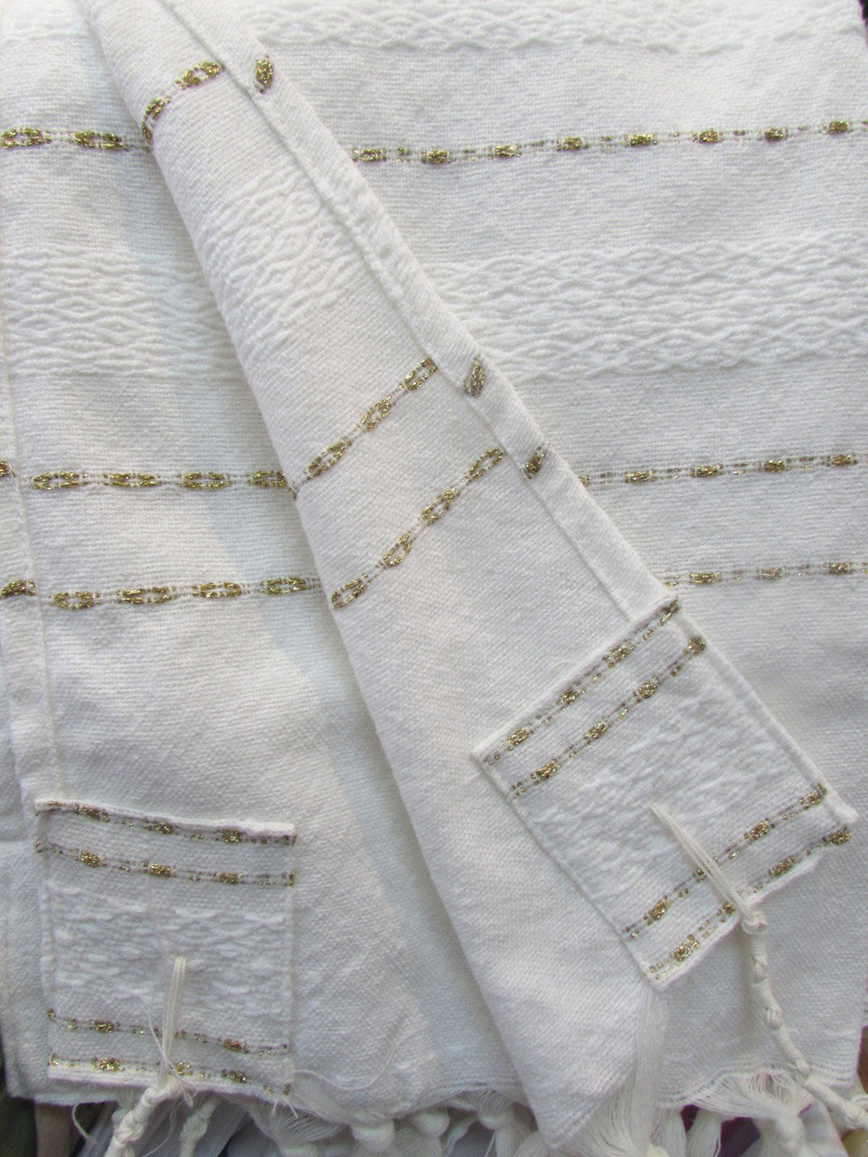 Gabrieli White Wool Classic with Gold