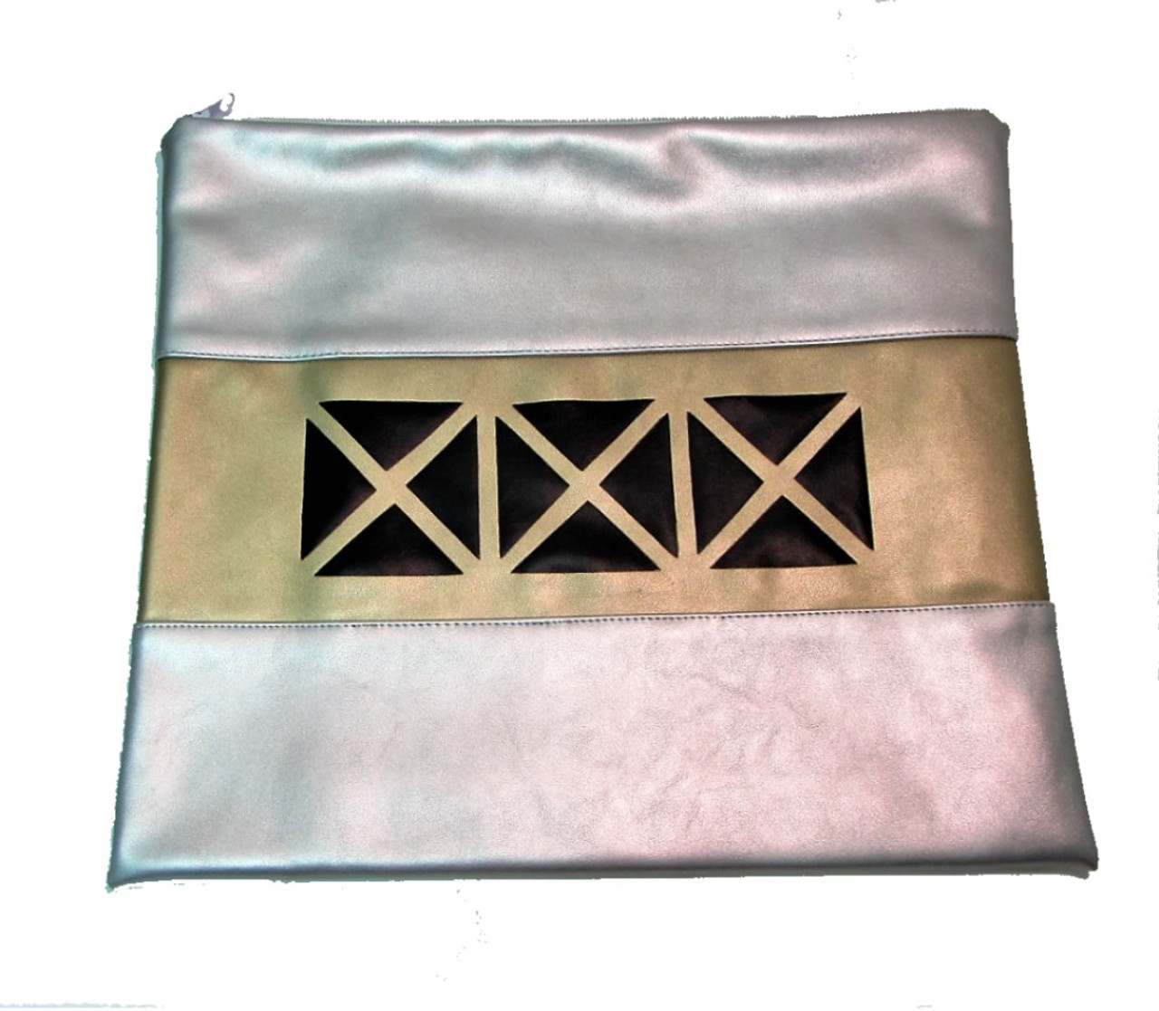 Faux Leather Gold & Silver Tallit Bag