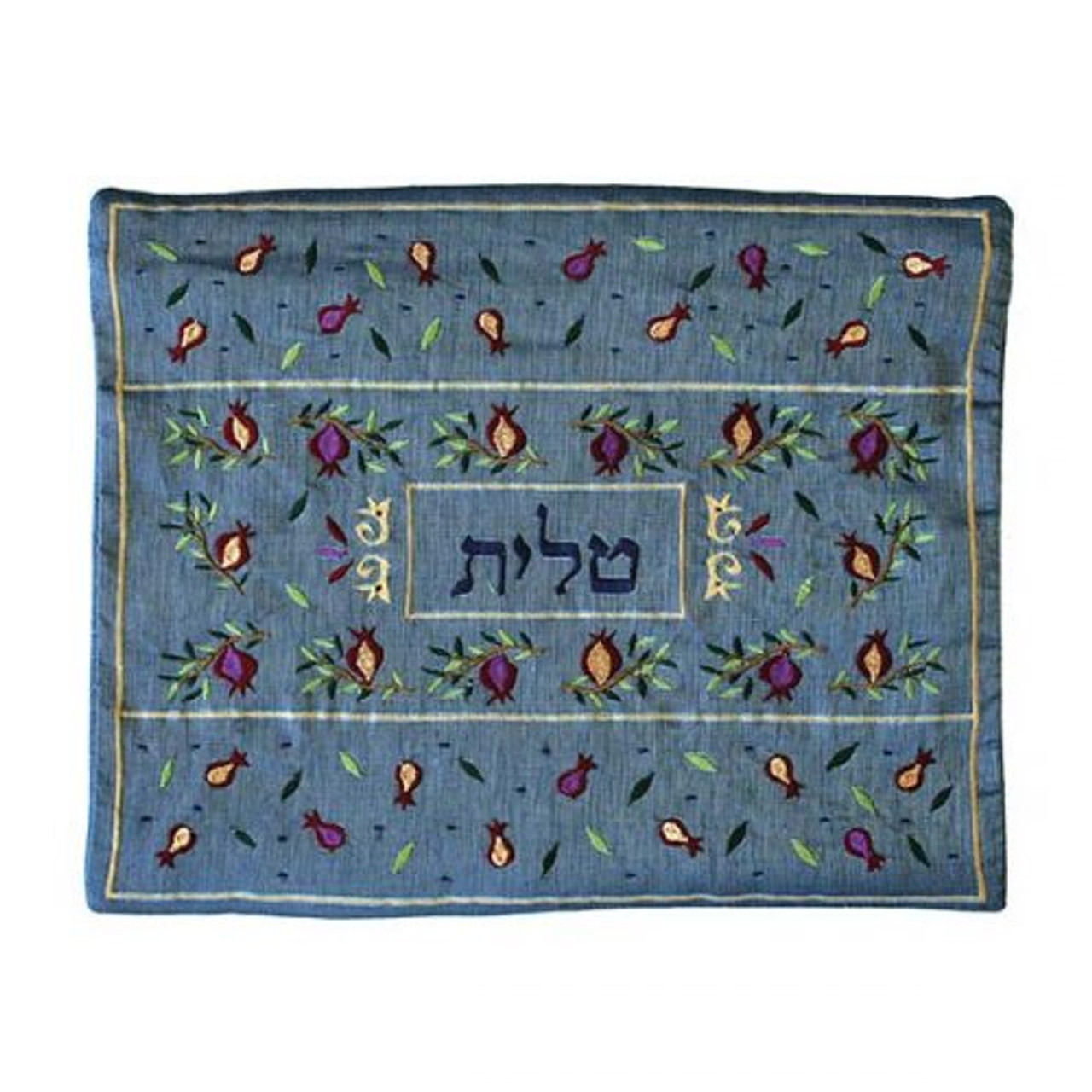 Blue Pomegranate Motif Tallit Bag