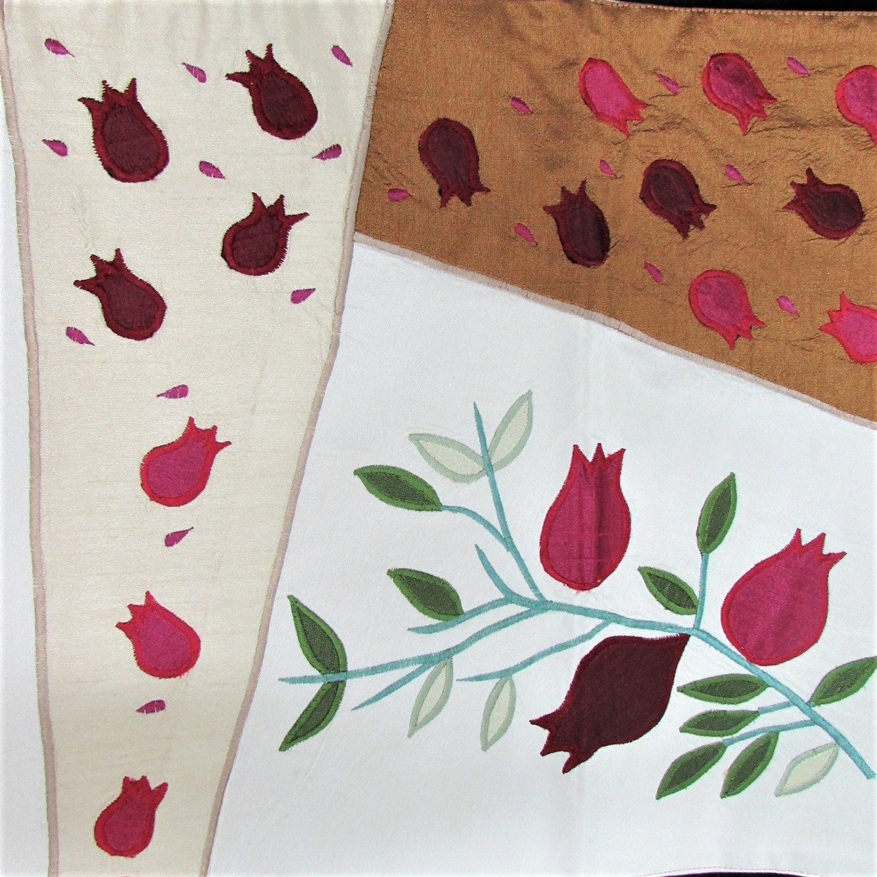 Burgundy Pomegranate Table Runner