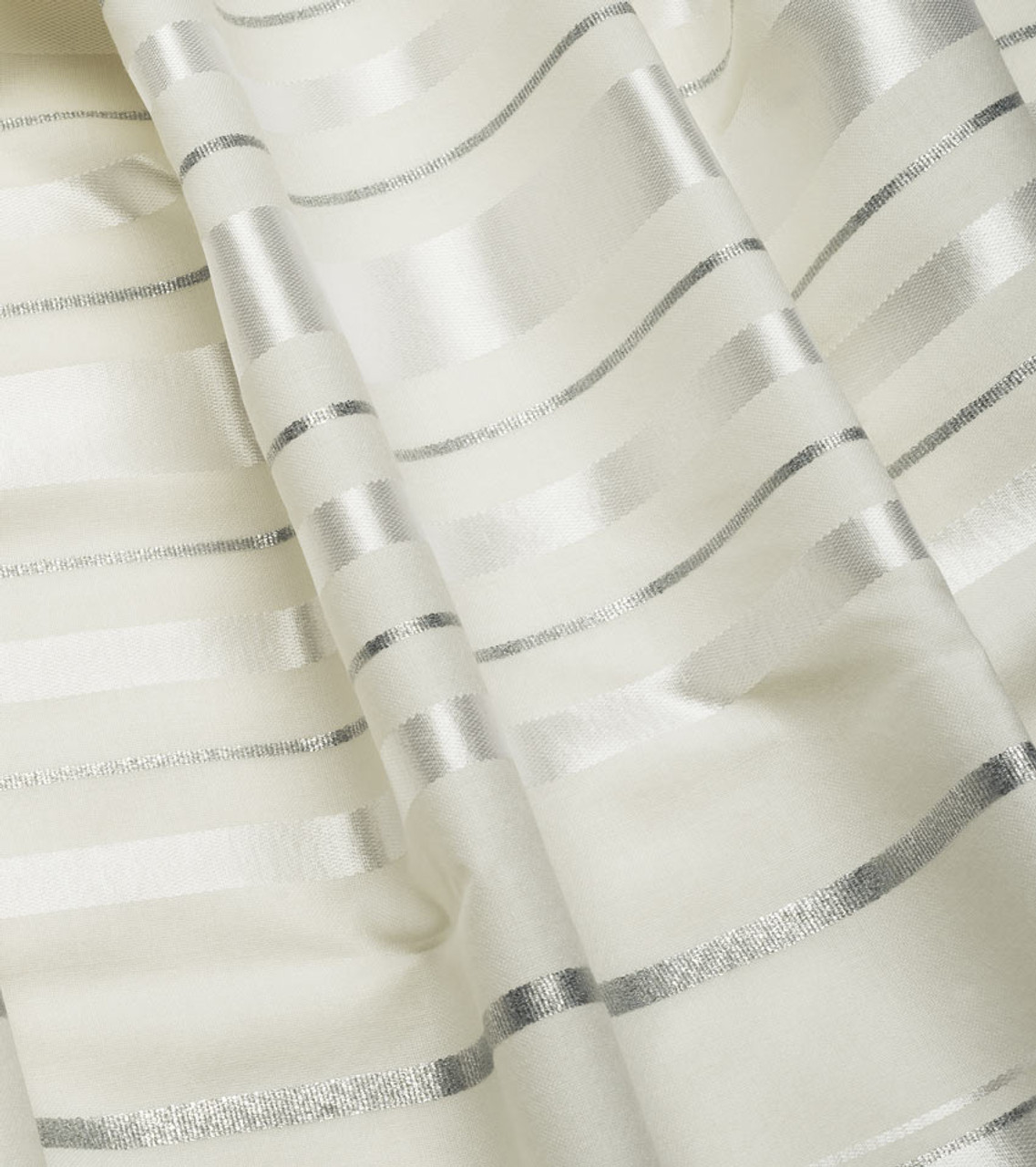 White-Silver Wool Tallit