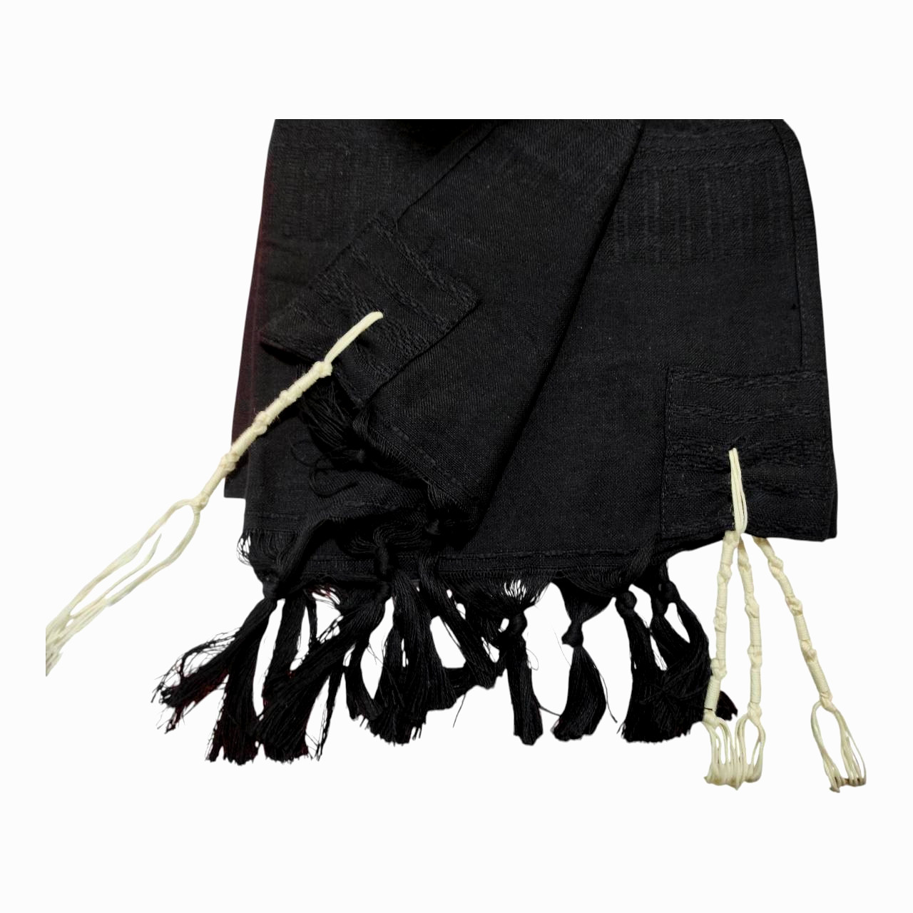 Jet Black Handwoven Tallit