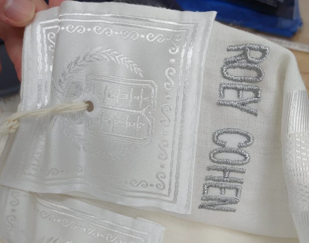 Name Embroidery on Tallit Corner
