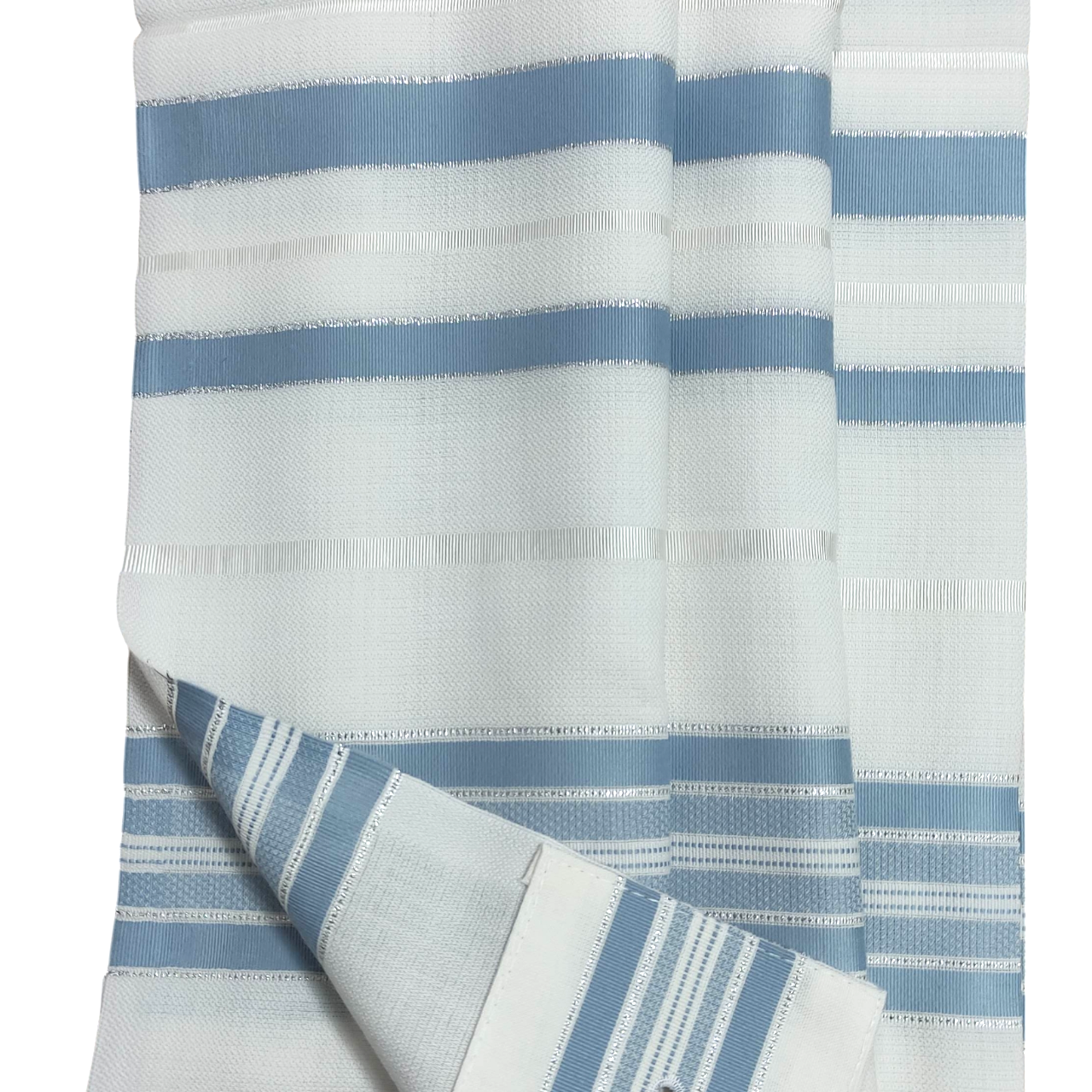 Hamefoar Sky Blue & Silver Nonslip Tallit