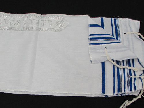 Acrylic Blue-Silver Children's Tallit