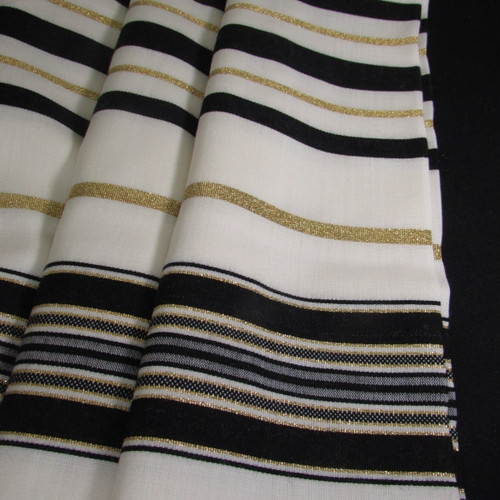 Prima A.A. Black-Gold Wool Tallit