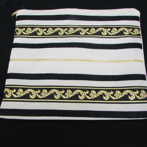 Black & Gold Cloth Tallit Bag