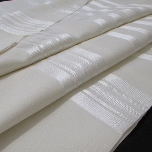 Shachar White-on-White Nonslip Tallit