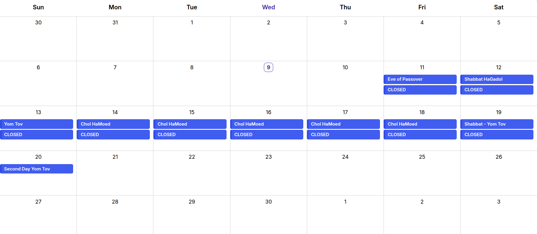 Nissan calendar