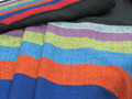 Black Tallit with Rainbow Stripes