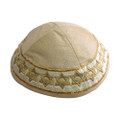 Gold Magen David Embroidered Kippah