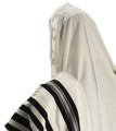 Keter Black-Striped Traditional Wool Tallit