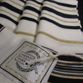 Prima A.A. Black-Gold Wool Tallit