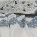 Gray Cotton Tallit with Pomegranate Motif