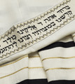 Black-Gold Traditional Wool Tallit