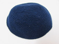 Navy Blue DMC Knitted Kippah