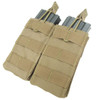 Condor MA18 MOLLE Double Open Top M4/M16 Mag Pouch in Tan