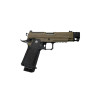 Arcturus Vanguard 4.3" Hi-Capa Airsoft GBB Pistol w/ Optic Ready Slide & Compensator Blk/Tan