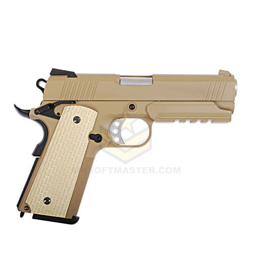 WE Tech 1911 Desert Warrior Socom 4.3 FDE GBB Pistol