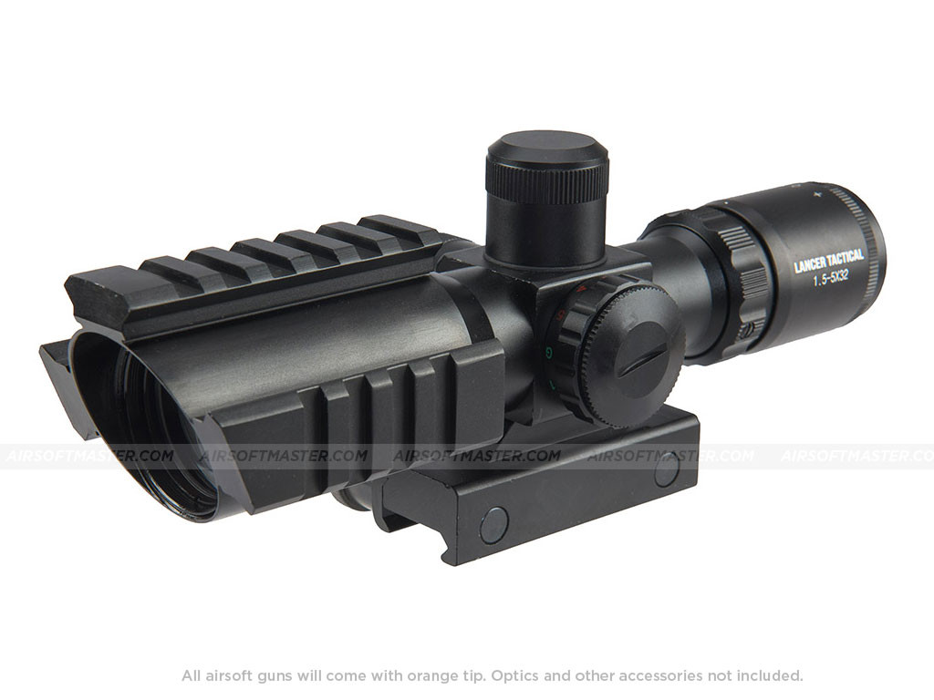 Lancer Tactical 1.5-5x32 Variable Zoom Adjustable Illuminated