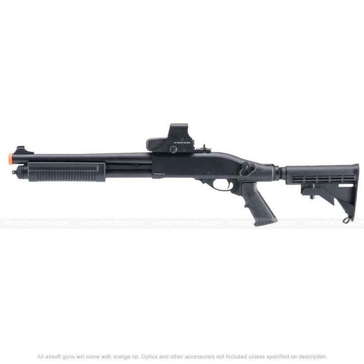 Golden Eagle M870 Spring Powered Tri Shot Pump Action Airsoft Shotgun