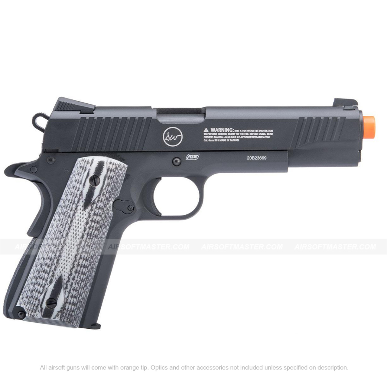 Dan Wesson Licensed Full Metal 1911 Valor Custom CO2 Powered Airsoft Gas  Blowback Pistol 