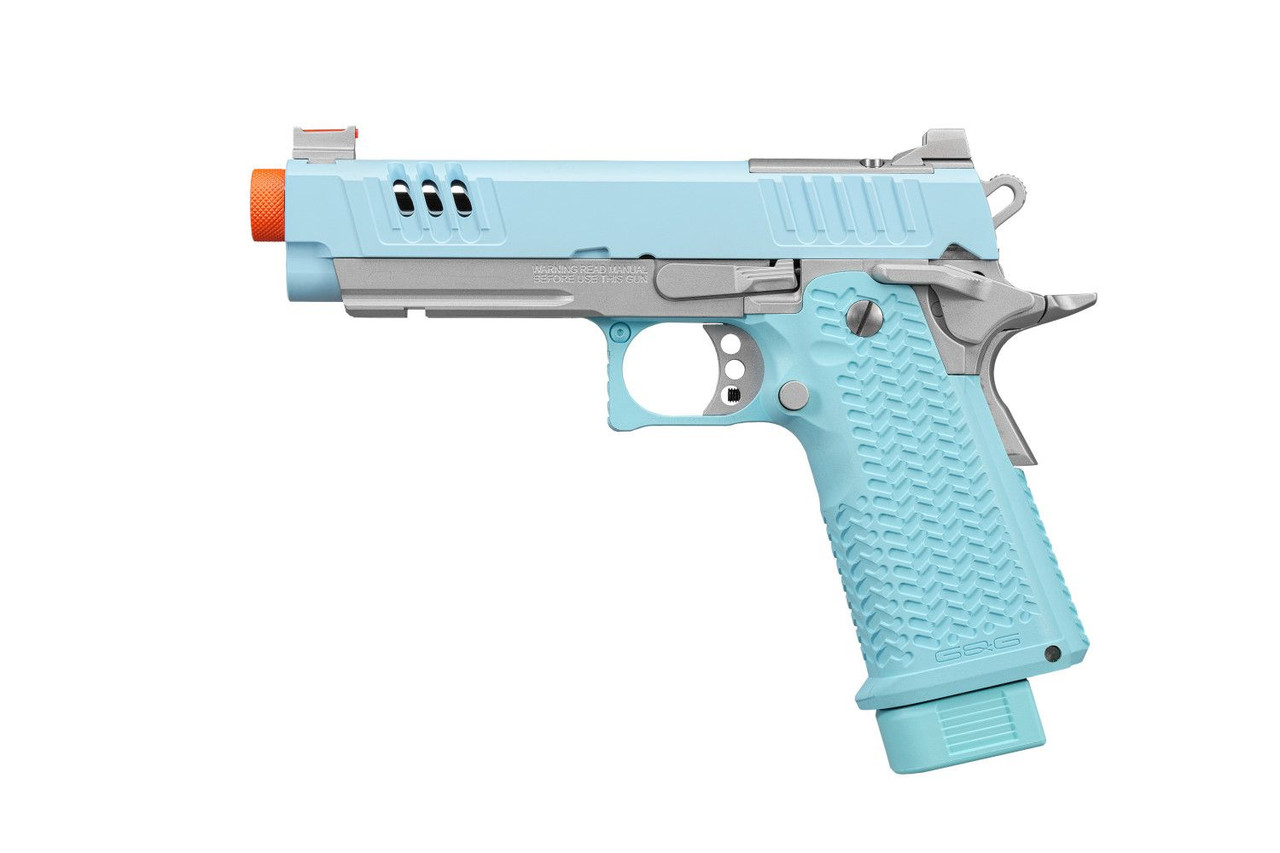 G&G STP45 Macaroon Blue Gas Hi-Capa Airsoft Pistol (Pro / Standard)