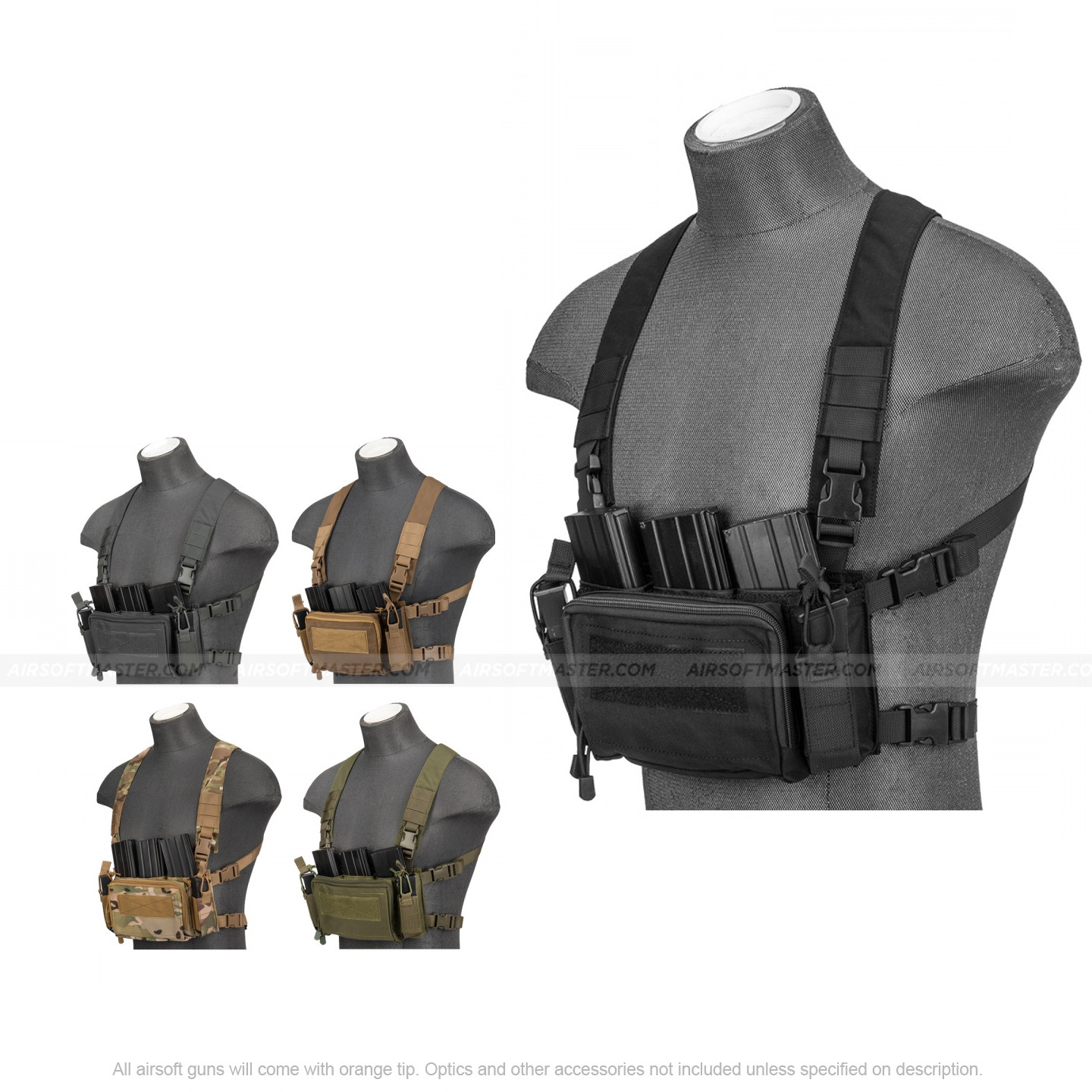 Lancer Tactical Minimalist Tactical Chest Rig (Colors: Black, Tan, OD ...