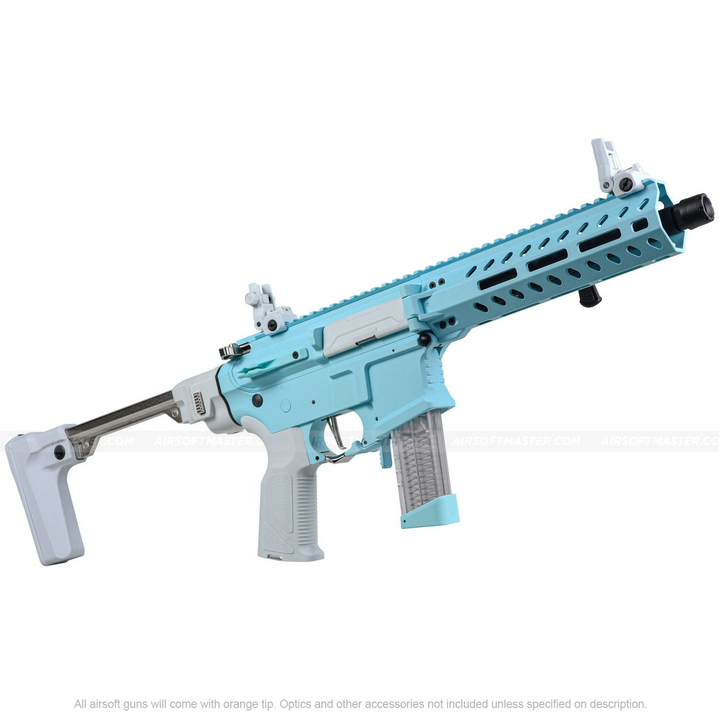 G&G FAR 9 Macaron Blue Folding Pistol Caliber Airsoft Rifle (Special