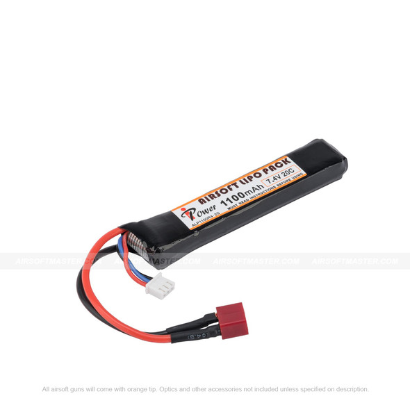 Intellect iPower 7.4v 1100mah 20c Airsoft Buffer Tube LiPo Battery Pack