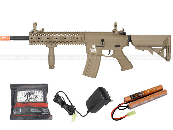 Lancer Tactical LT-12 RIS Gen 2 M4 Evo Airsoft Gun (Black, Tan, Gray)
