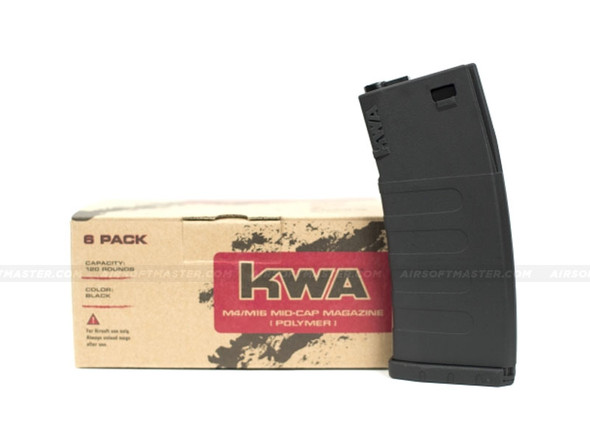 KWA K120 Polymer Midcap Mag 120rd Black - 6pc Set