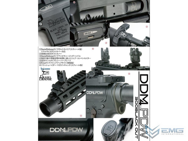 EMG CGS Series Daniel Defense Licensed DDM4 RIII Series Gas Blowback Airsoft Rifle PDW