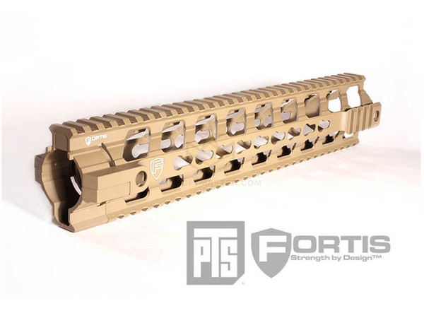 PTS Fortis REV Free Float Rail System 12 Inch Flat Dark Earth