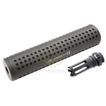 G/&g Airsoft SS//80 Barrel Extension Navy Seals noir 14 mm CW G-01-027 6 mm BB /'s