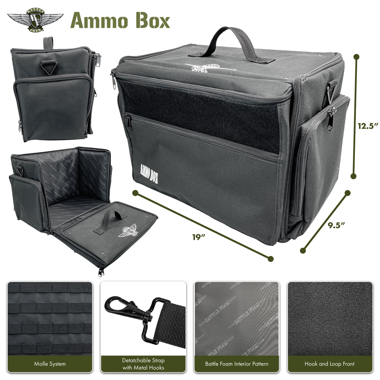 Ammo Box Bag Standard Load Out for 15-20mm Models - Battle Foam