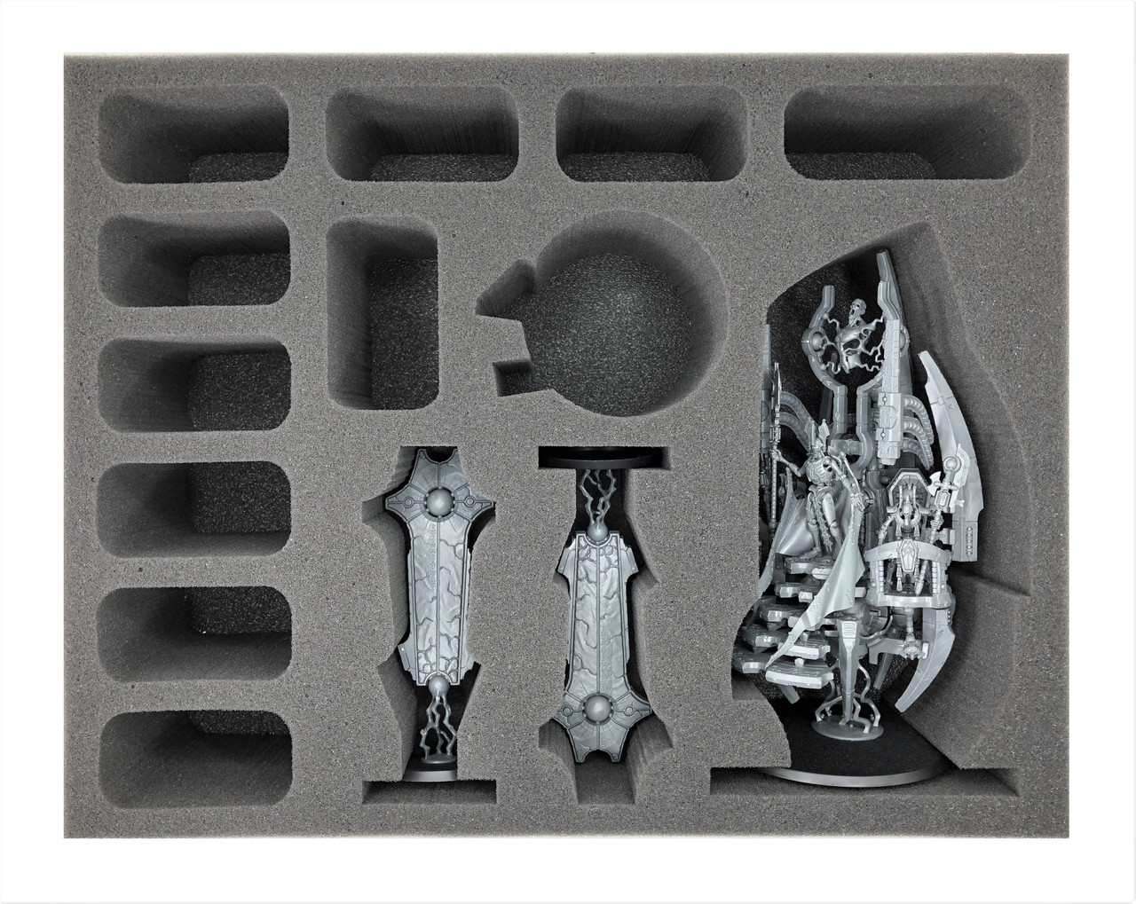 Necron) Szarekh, The Silent King and Triarch Praetorians Foam Tray