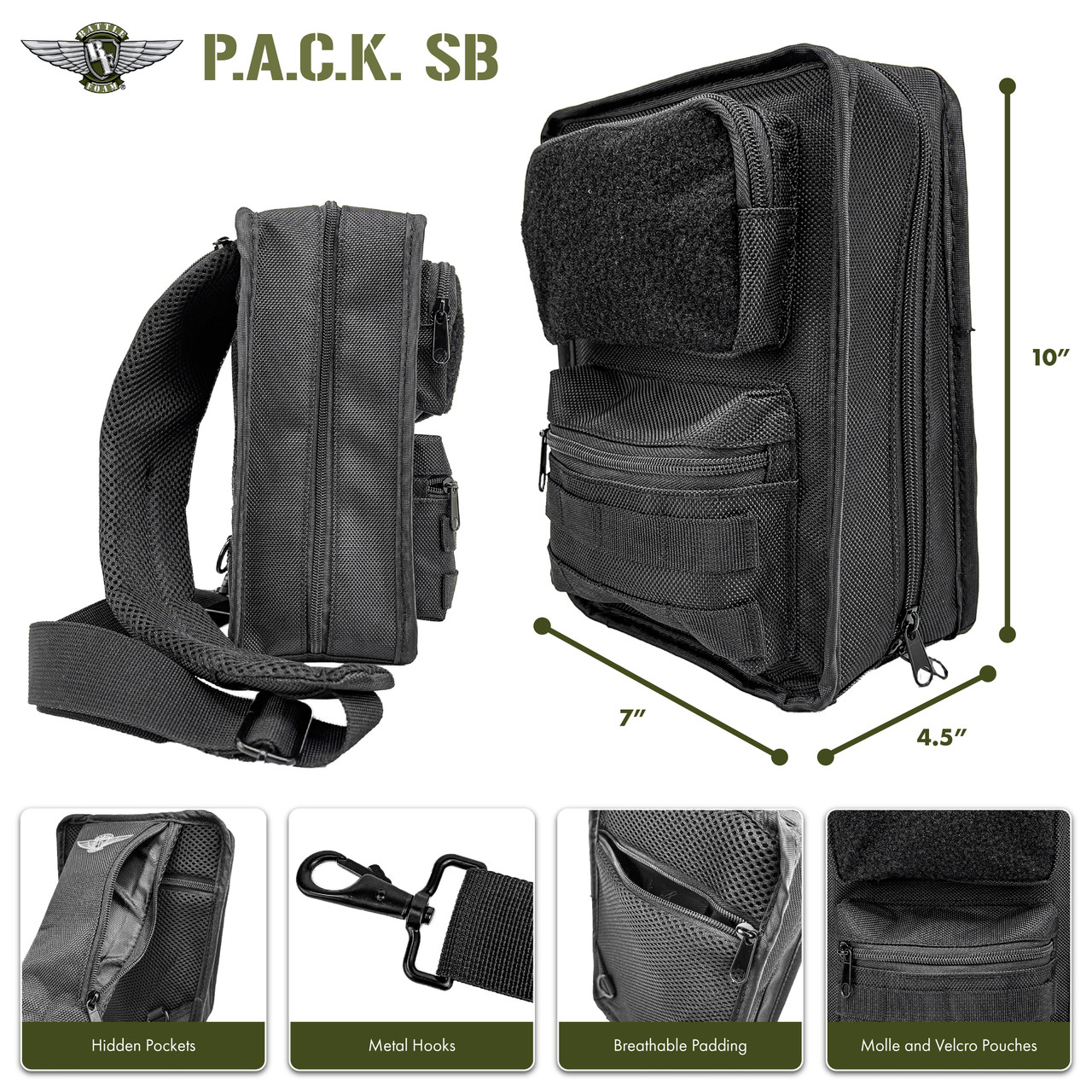 P.A.C.K. SB Shoulder Bag Troop Load Out (Black)