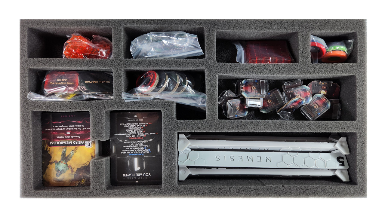 Nemesis Lockdown Core Game Box and Stretch Goals Horizontal Foam