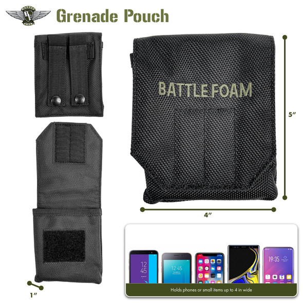 Grenade Pouch P.A.C.K. Molle Accessory (Black)