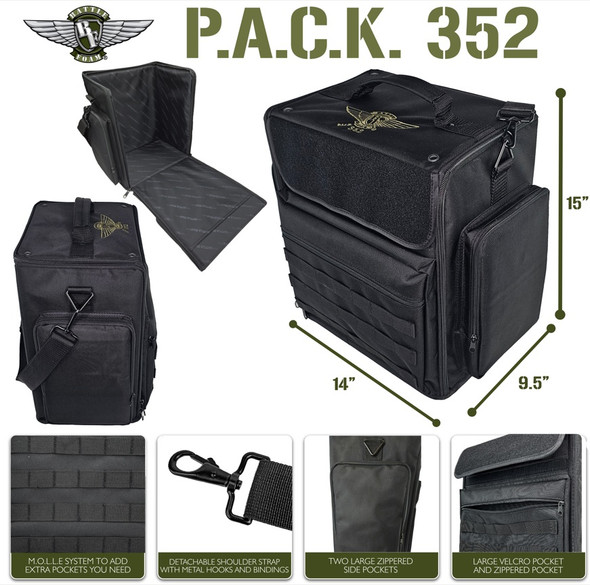 (352) P.A.C.K. 352 Molle Empty (Black)