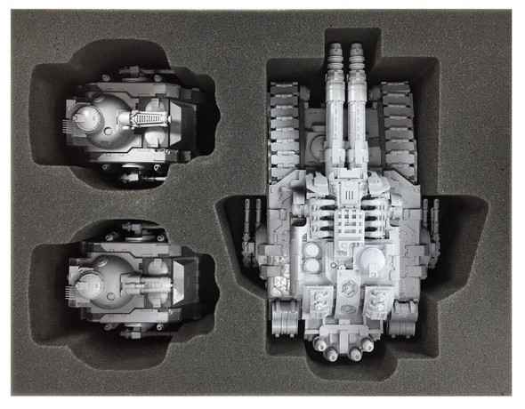 (30K) 1 Legion Super Heavy Tank 2 Deimos Predators Foam Tray (BFL-4.5)