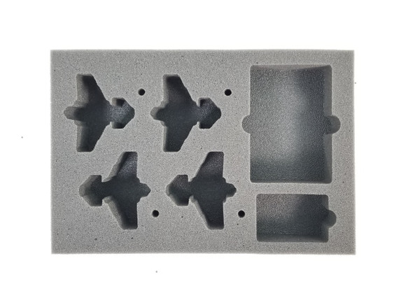 (Aeronautica Imperialis) Thunderbolt Foam Tray with Flight Stems Glued to Base (BFS-1.5)