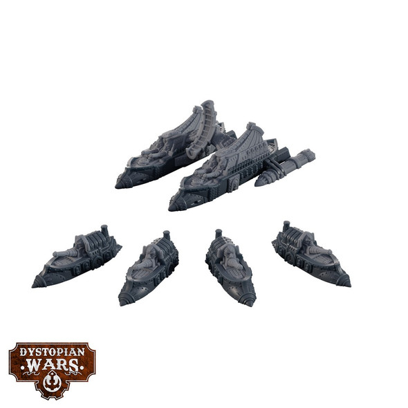 Dystopian Wars: Retaj Battlefleet Set