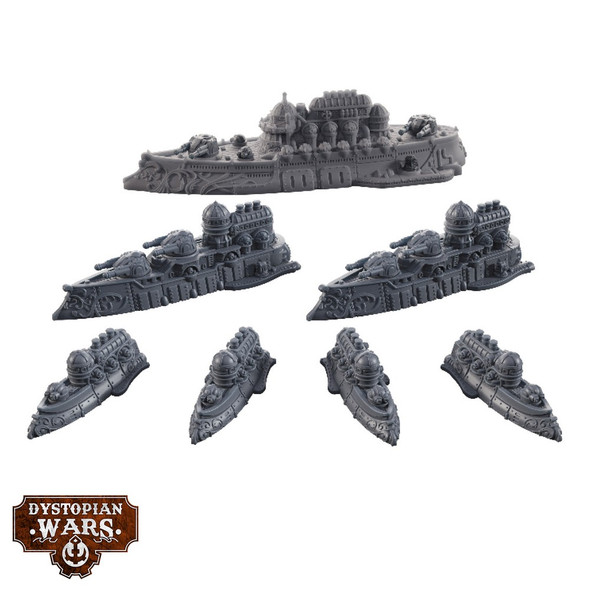 Dystopian Wars: Oriflamme Battlefleet Set