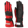 Racequip Gloves Double Layer Large Red Sfi 355015Rqp