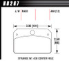 Hawk Brake Brake Pads Rear Strange W/.437 Center Hole Dr-97 Hb267J.480