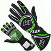K1 Racegear Glove Flex X-Large Black / Flo Green Sfi / Fia 23-Flx-Nfv-Xl